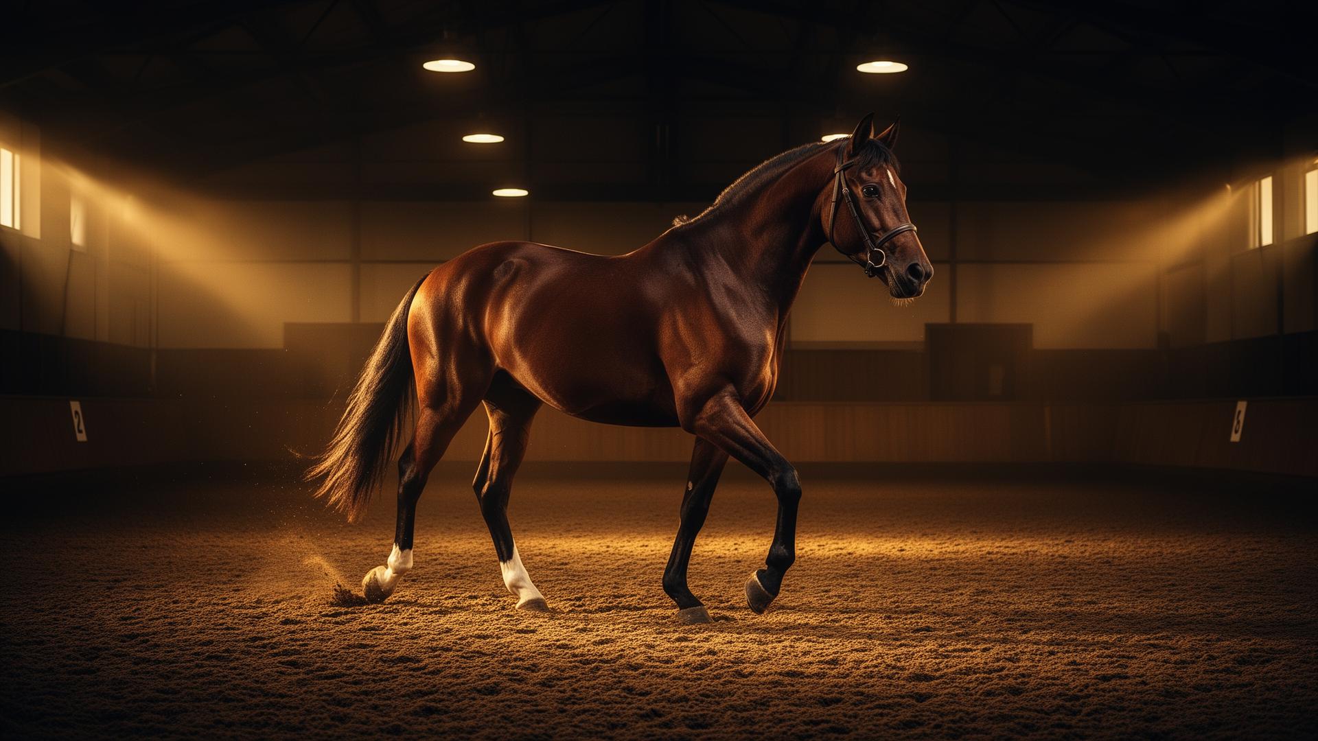 Pferd trabt auf der Longe – professionelle Ganganalyse per Video durch Pawsitive Motion